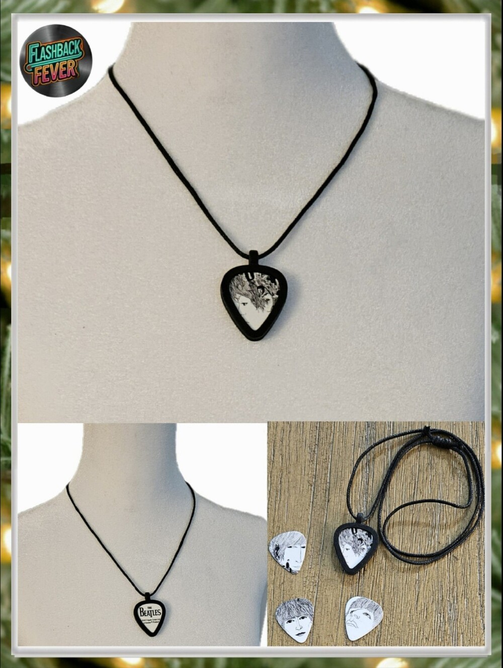 THE BEATLES🎸Guitar Pick Holder Necklace
